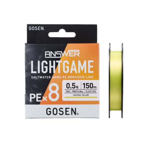 Gosen Answer Lightgame PE X8 - PE 0.3 - 150m - 0.089mm - Cocktail Orange